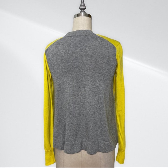 CAbi Yellow & Gray Belle Layered Sweater Cardigan XS - Picture 6 of 10